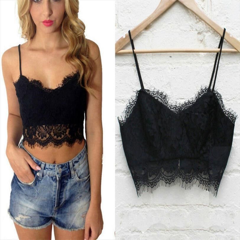 lace crop bra