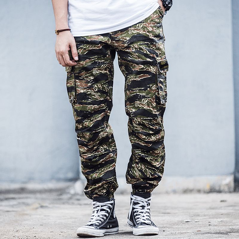 persecucion salario No quiero La raya del tigre de impresión de carga pantalones de camuflaje para hombre Safari Pantalones Streetwear persecucion salario No quiero La raya del tigre de impresión de carga pantalones de camuflaje para hombre Safari Pantalones Streetwear