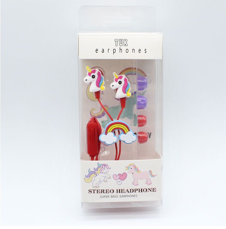 Caballo de dibujos animados Auriculares In-Ear auriculares especial Unicornios tapón Con Micrófono