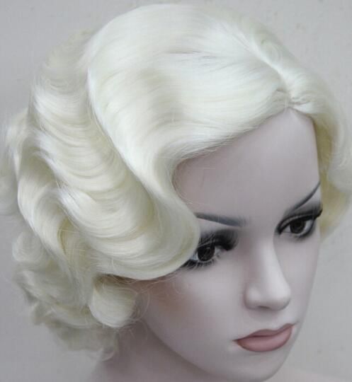 Free Shippin Very Light Blonde Short Wave Women Ladies Daily