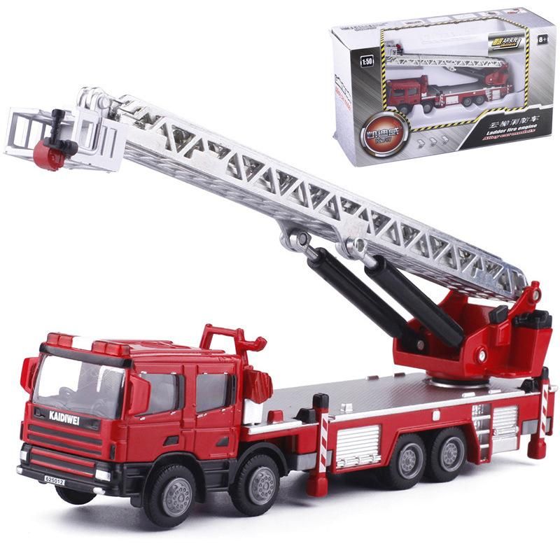 1:50 Metal Fundido A Presión De Camión De Bomberos Escalera 1:50 Metal Fundido A Presión De Camión De Bomberos Escalera