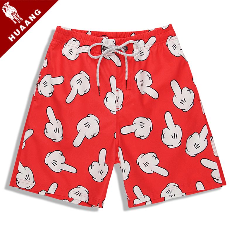 printed beach shorts