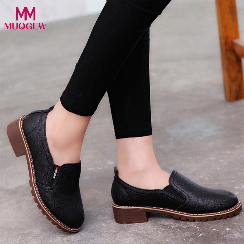 suficiente Recuerdo Corteza Vestido 2019 Zapatos de mujer Bombas Moda de verano Tobillo Oxford Zapatos  casuales de cuero Botas