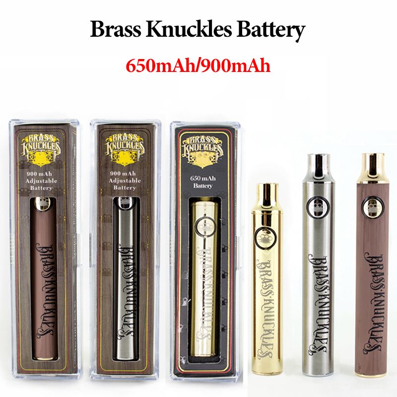 Hot Brass Knuckles Vape Battery 650mAh 900mAh Preheat Variable Voltage