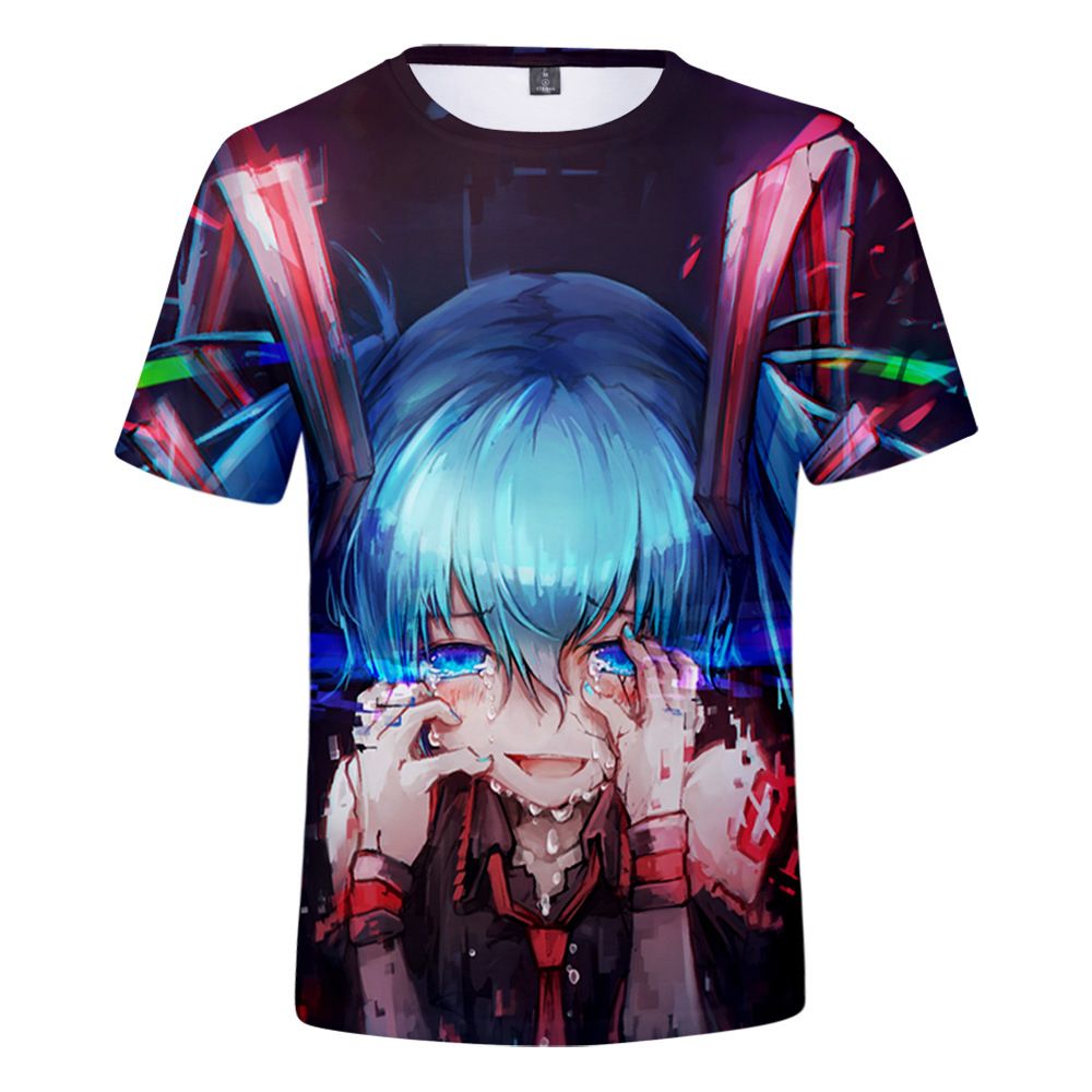 New Anime Vocaloid Hatsune Miku Unisex T-shirt Full Color Printing Casual S-XXL New Anime Vocaloid Hatsune Miku Unisex T-shirt Full Color Printing Casual S-XXL