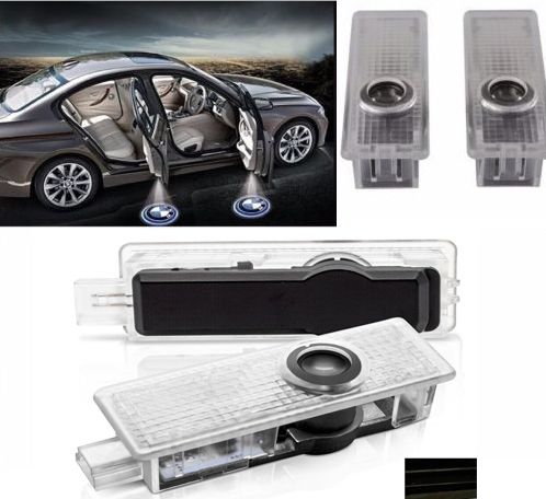 2Pcs Car Door light Ghost Shadow Welcome Light Logo Projector Emblem Accessories Courtesy Step Lights For BMW X5 E70 E90 E60 E87 F20 E92 E91 E61 F11 F18 E63 E64 F12 E65 X1 X3 X6 GT 3 5 6 7 X GT Series