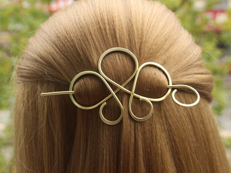 brass hair comb