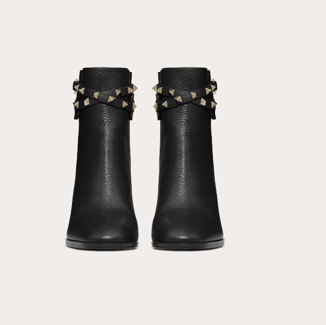 designer black ankle boots