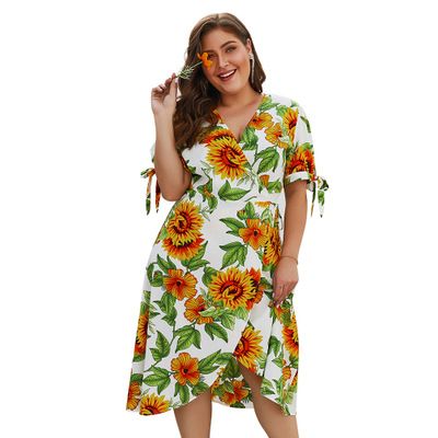 boho sunflower dress