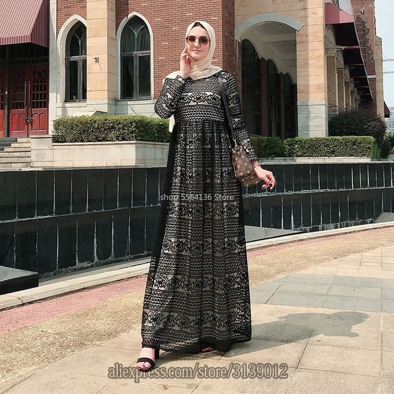 2020 Winter Lace Black Abaya Dubai Turkish Muslim Dress Islam Clothing Abayas For Women Evening Hijab Dresses Caftan Kleding Kaftan From Elseeing 40 39 Dhgate Com