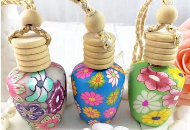 15ml Car Hang Decoration Ceramic Essence Perfume Bottle Hang Rope