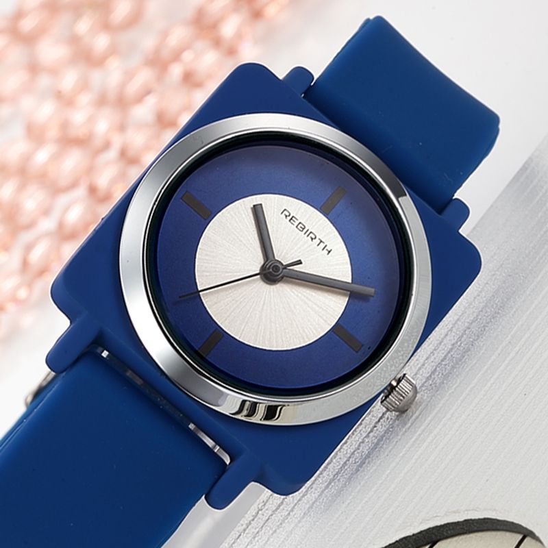 Rebirth Ladies Watches Genuine Wrist Watches Silicone Strap Womens Square Watch Women Clock Saat Buy Watch Online Buy Watch From Spectalin 28 88 Dhgate Com