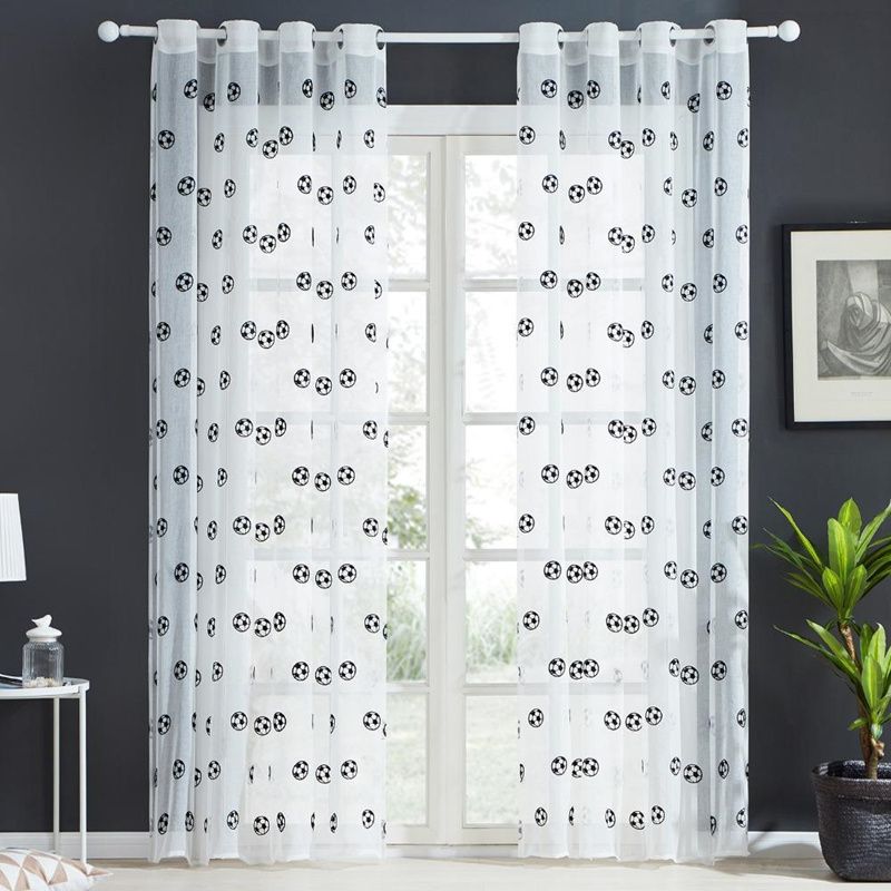 2021 Football Curtains Embroidered Children Boys Sheer For Living Room Bedroom Tulle White Voile Curtain From Winwood 12 21 Dhgate Com 2021 Football Curtains Embroidered, Curtains For Boys