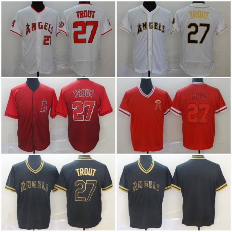 red mike trout jersey
