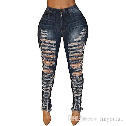 low waist ripped jeans