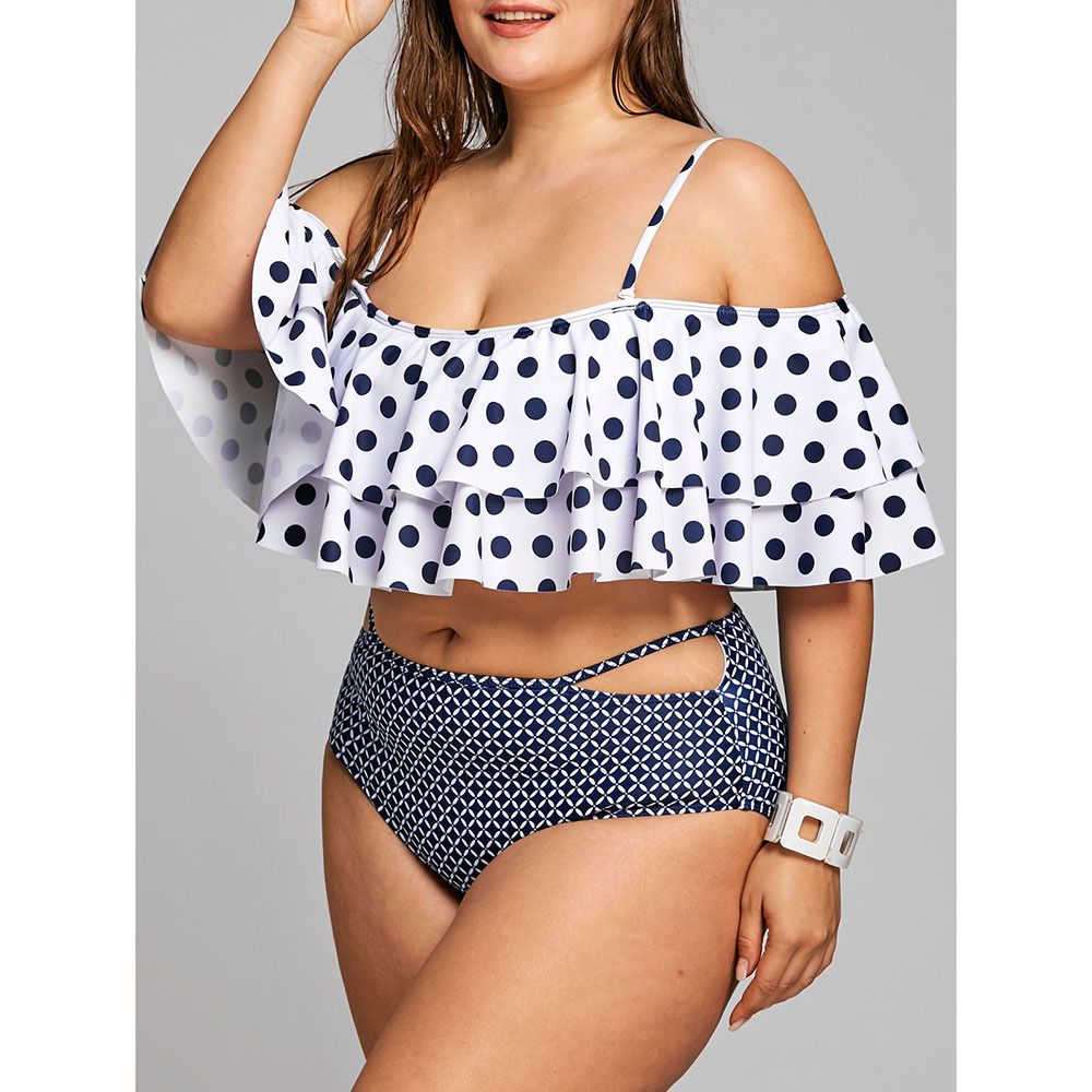 plus size polka dot bikini