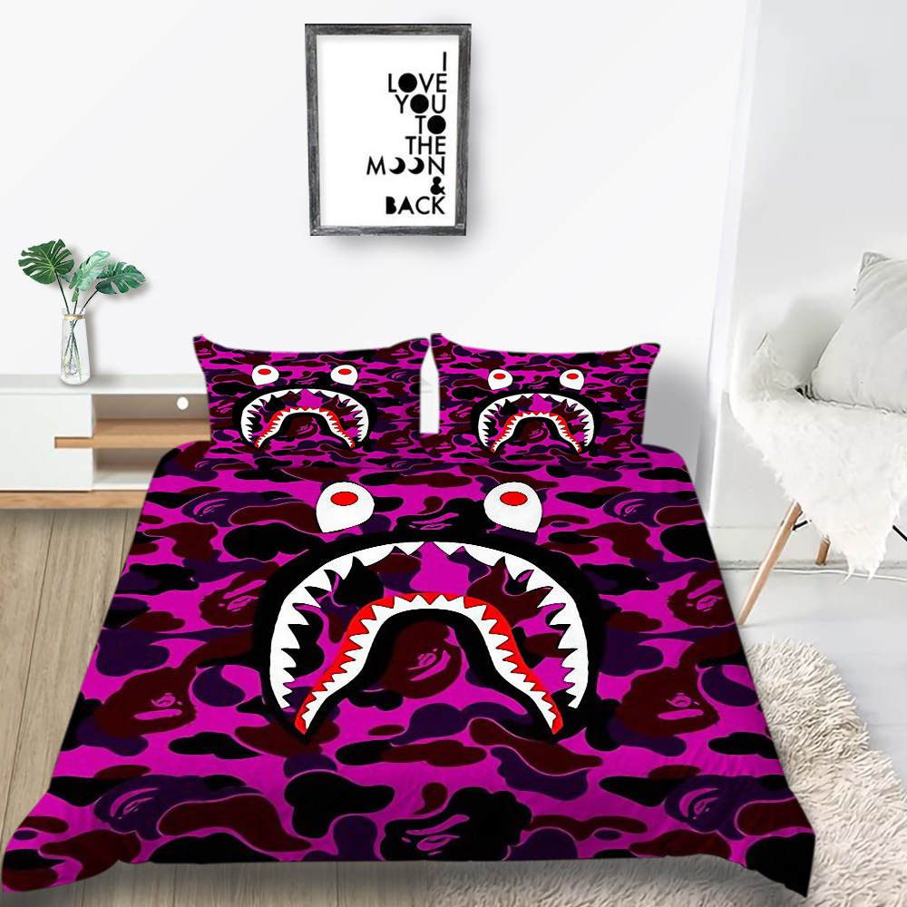 Monster Bedding Set For Kids Cute Scary Cartoon Ghost Duvet Cover
