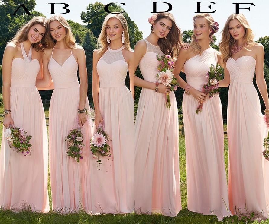 pink boho bridesmaid dress