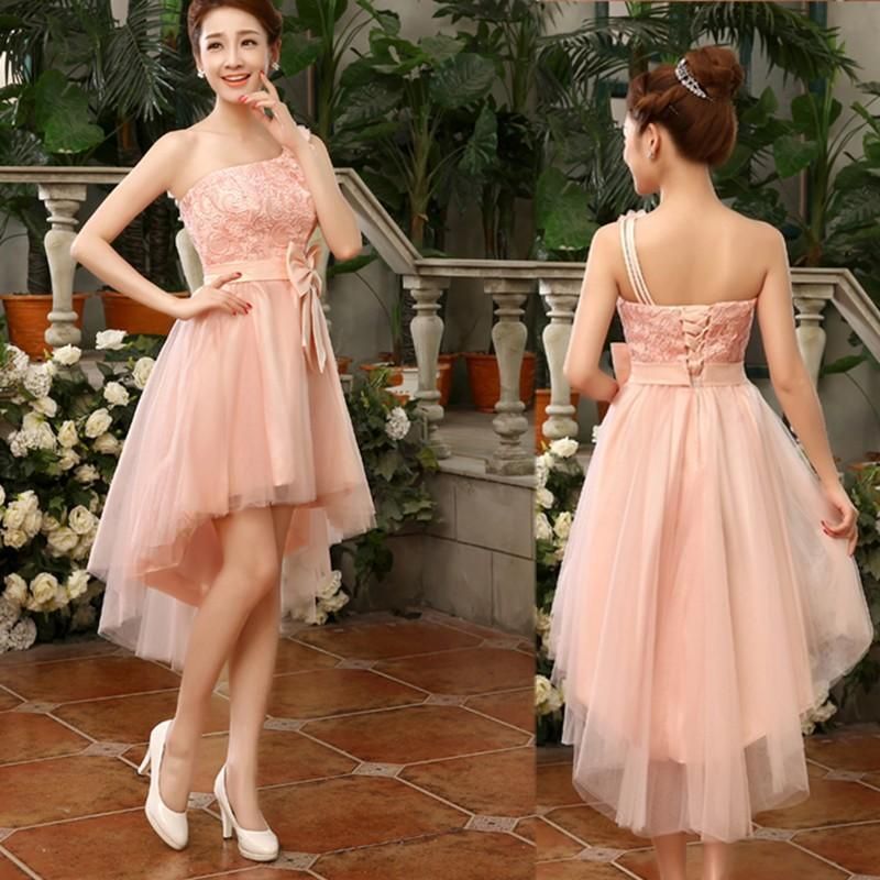 bridesmaid dress short front long back