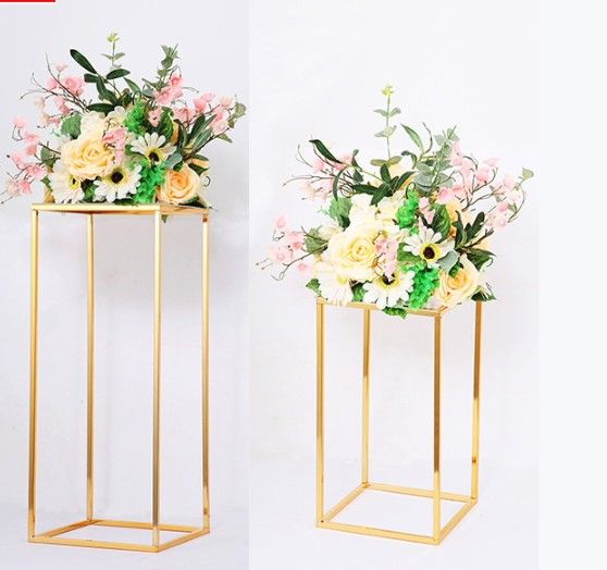 Metal Flower Vase Stand Wall Backdrop Rack For Rose And Hydrangea