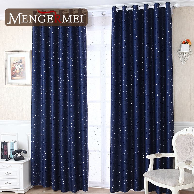 compre mengermei estrellas oscuras cortinas para la sala de estar dormitorio para habitaciones de ninos tul cortina a 19 8 del narciss dhgate com