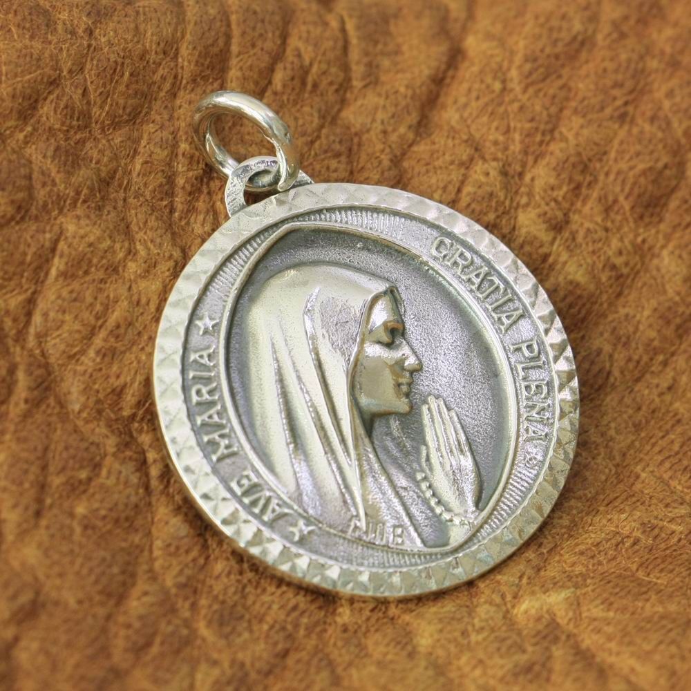 LINSION 925 Sterling Silver Virgin Mary 