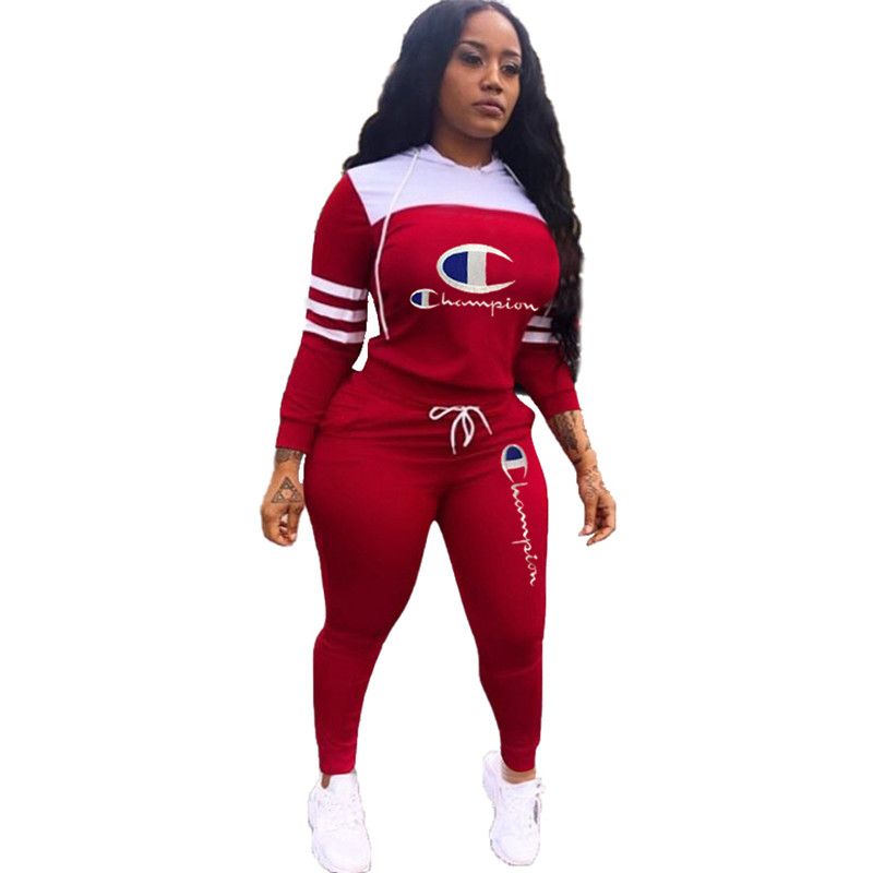 womens red champion sweatsuit