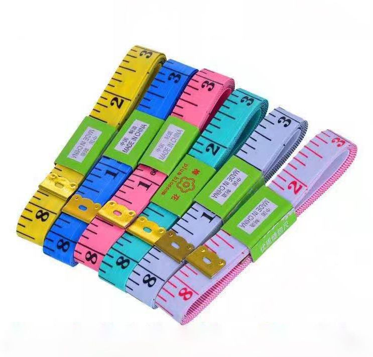 2020 2019 New Designer Portable Colorful Body Measuring Ruler Inch Sewing Tailor Tape Measure Soft Tool 1 5m Sewing Measuring Tape Christmas Gift From
