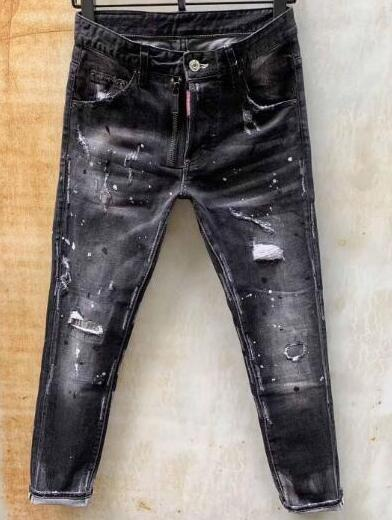 Compra Nueva Marca D2 Hombres Jeans Denim Jean Bordado Tigre Pantalones  Vaqueros D2 Agujeros De La Cremallera De Los Hombres Pantalones Pantalones  Flacos dsquared2 Hombres Jeans 0 # 0015276 Barato | Entrega