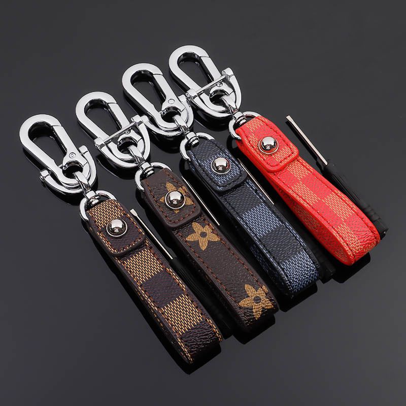 Men Leather Metal Car Keychain Keyring Purse Bag Key Chain Ring Keyfob