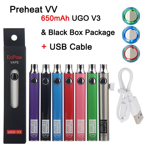 650mAh UGO V3 Black Box Package