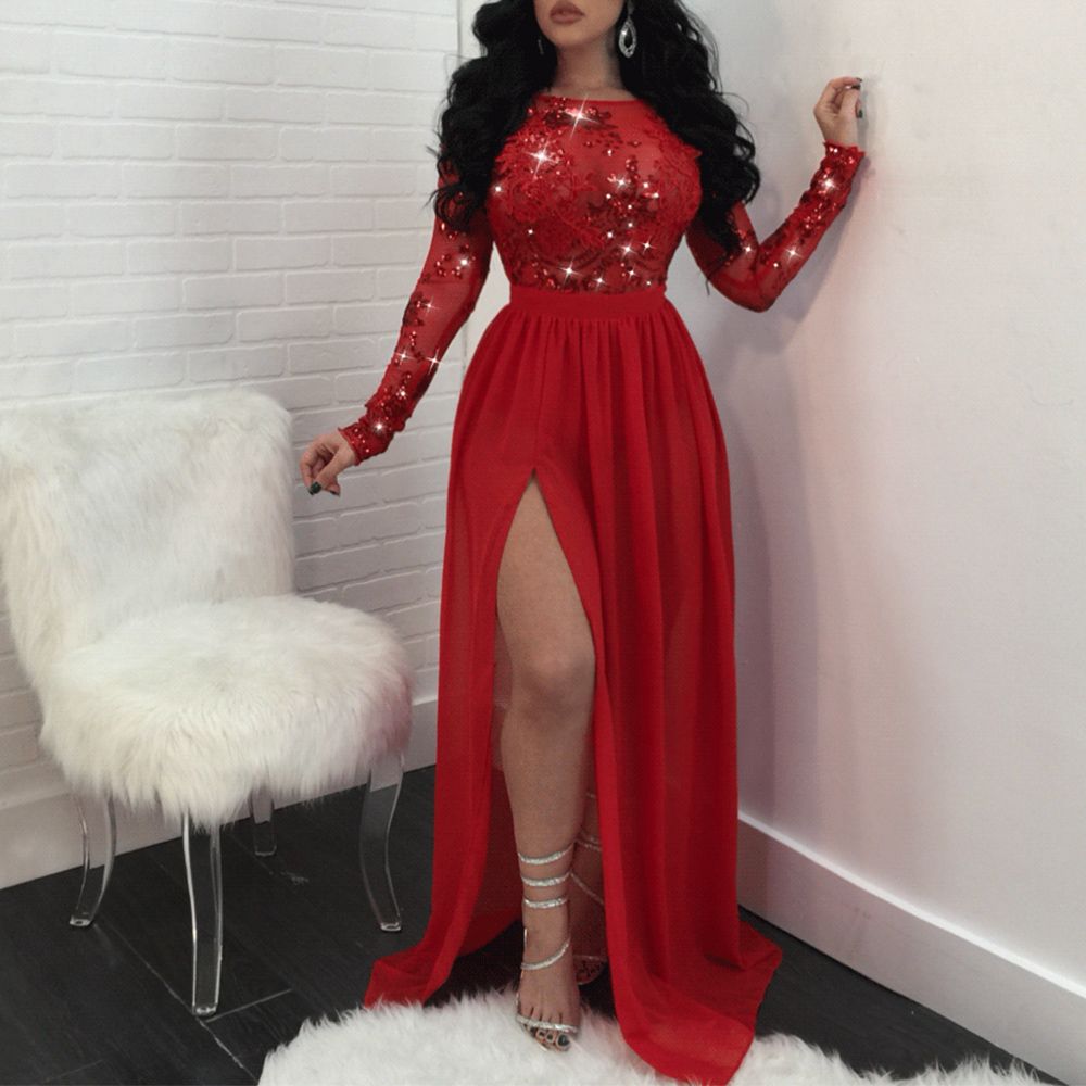 red and black party outfit