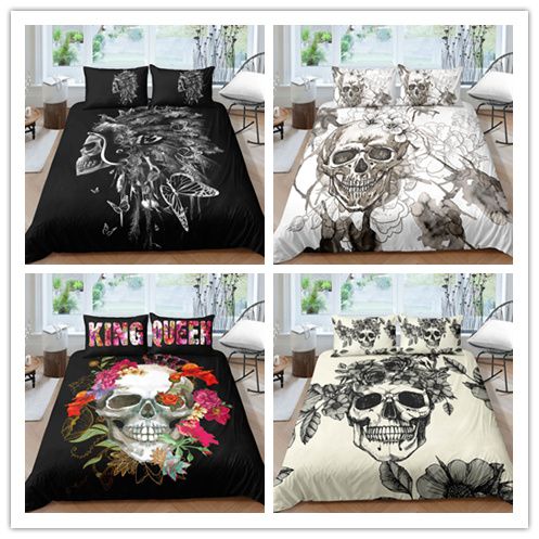 Wholesale Skull Bedding Set Duvet Cover Twin Queen King Size Home