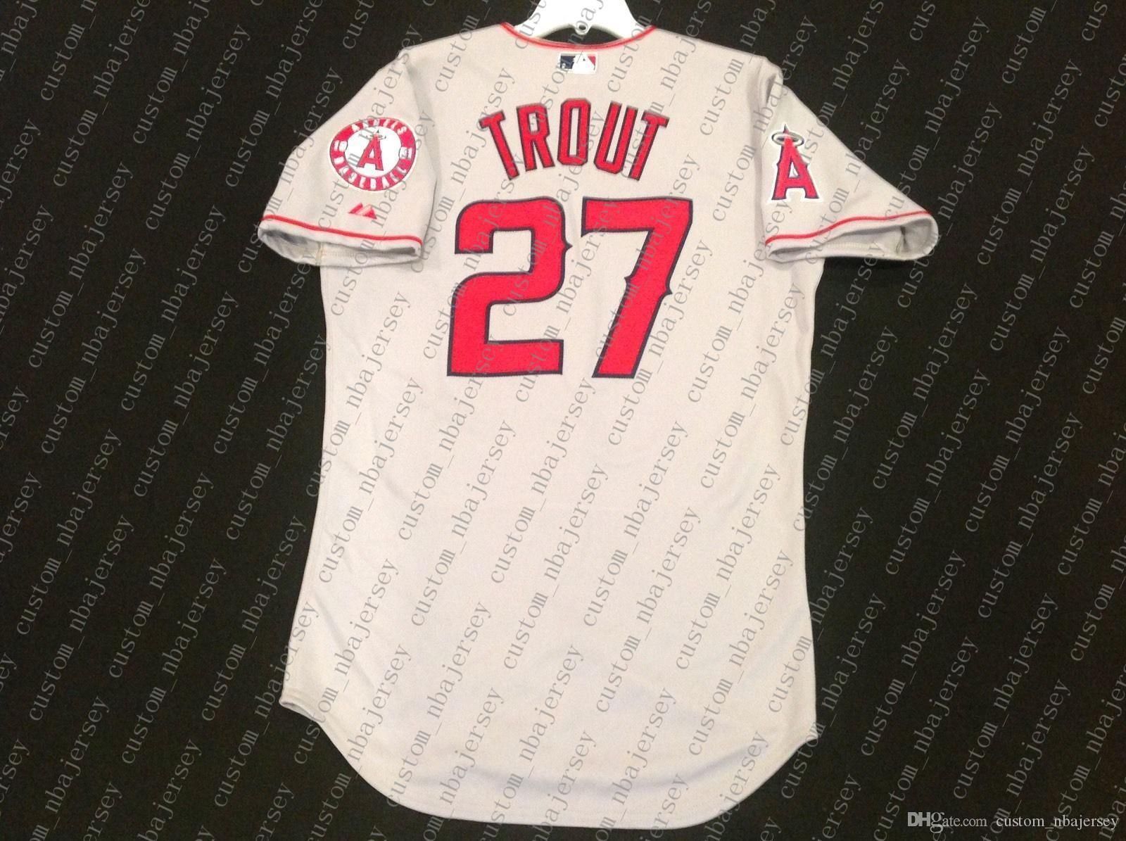 mike trout jersey gray