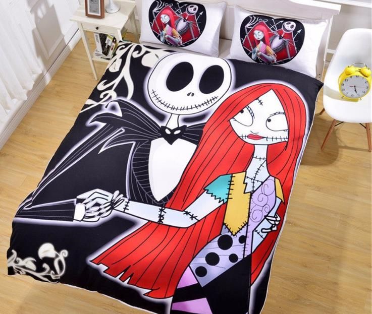3d Nightmare Before Christmas Duvet Cover Sets Jack And Sally