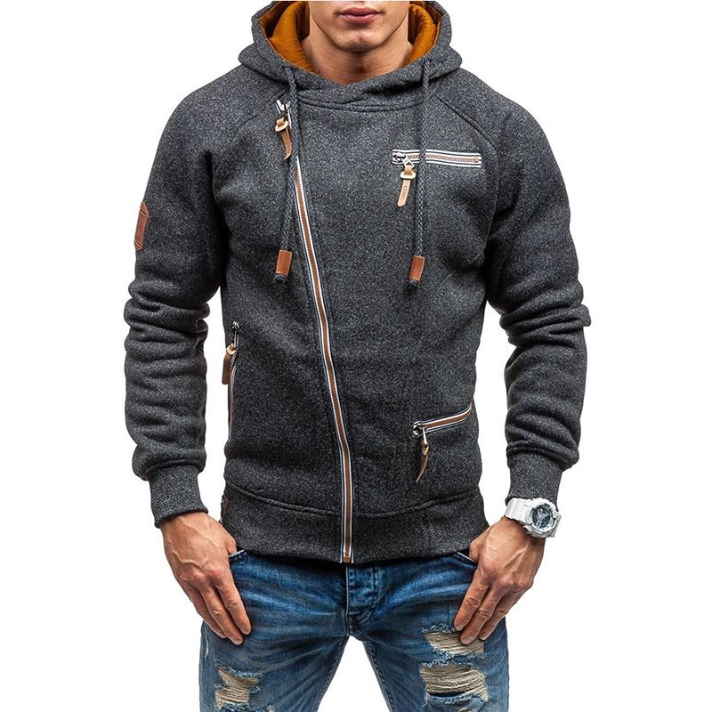 Compra Sudadera Con Capucha Y Cremallera Inclinada Con Cremallera Inclinada  Delantera Asimétrica Para Hombre Sudadera Con Capucha Camisa De Rebeca Top  Chaqueta Larga Irregular Sudaderas Con Bolsillo Barato | Entrega Rápida Y