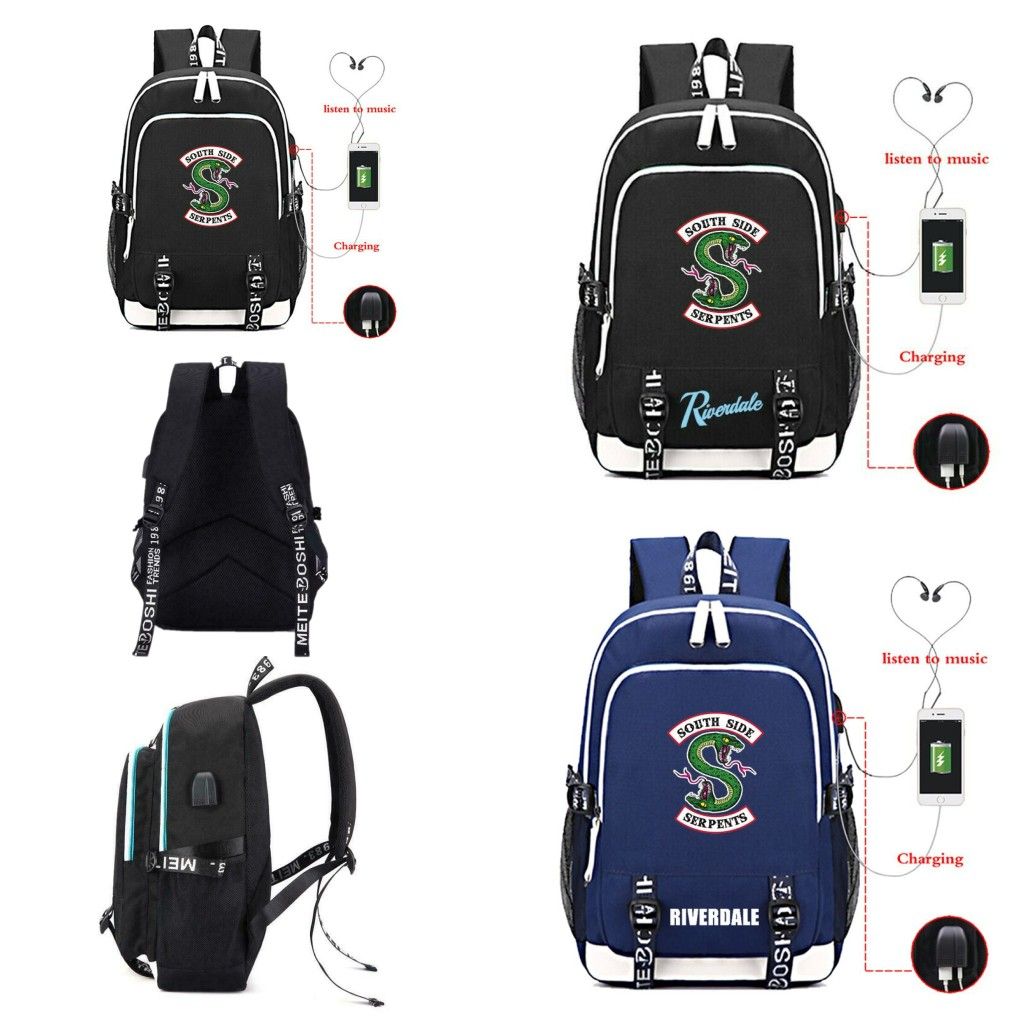 Acquistare Riverdale South Side Serpents Jughead Zaino Porta USB Di  Ricarica Cuffie Casual Scuola Viaggi Bag Boy Student Laptop A Tracolla  Borse Book Economico | Consegna Veloce E Qualità | It.Dhgate