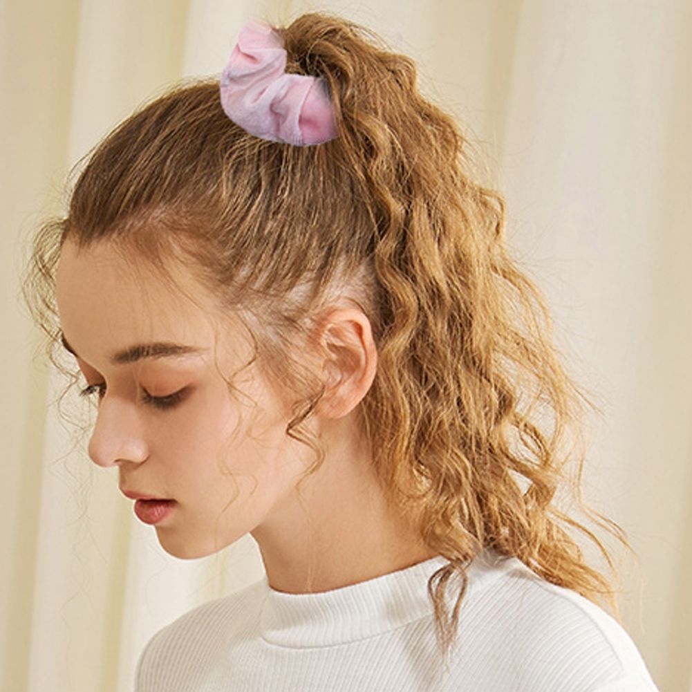 2019 New Fashion Simple Hair Scrunchies Tie Dye Velvet Ice Cream