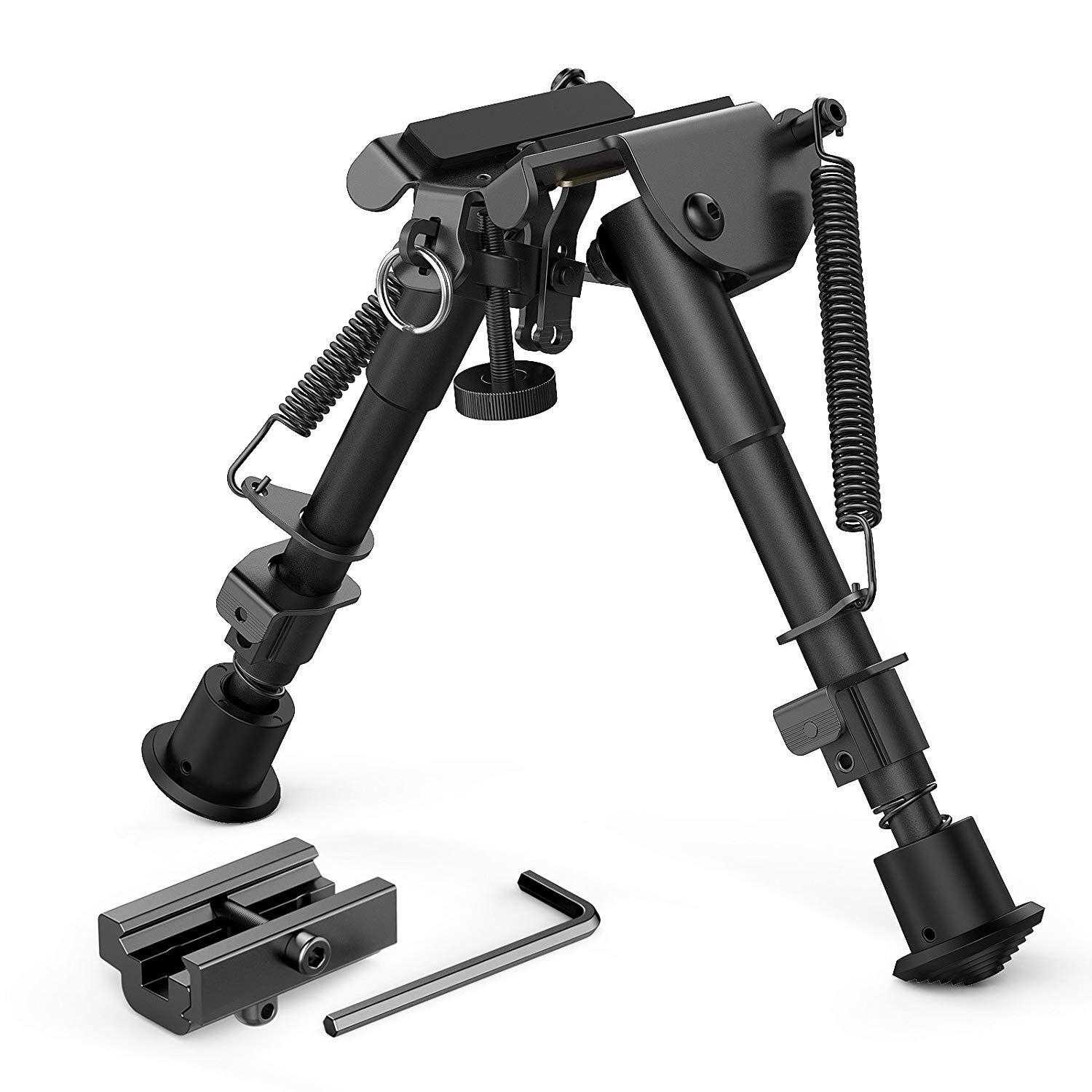 Tactical Bipod Rifle Mount Adjustable Spring Return Picatinny Hunting Sniper New 