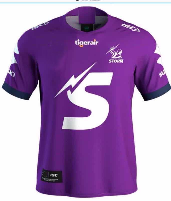 NEW 2020-2021 Melbourne Storm Home Rugby Jersey Short Sleeve Adult Men's Shirt 
