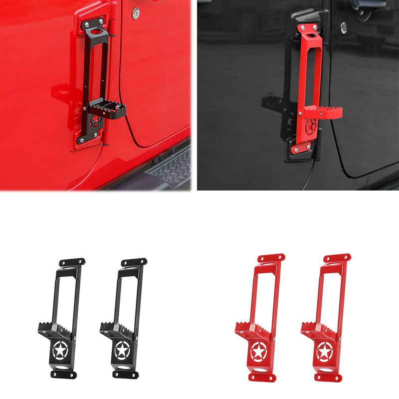 FURYENGRAVER Door Hinge Step Heavy Aluminum Alloy Foot Pedal for 2007-2021 Jeep Wrangler JK JKU JL JLU FURYENGRAVER Door Hinge Step Heavy Aluminum Alloy Foot Pedal for 2007-2021 Jeep Wrangler JK JKU JL JLU