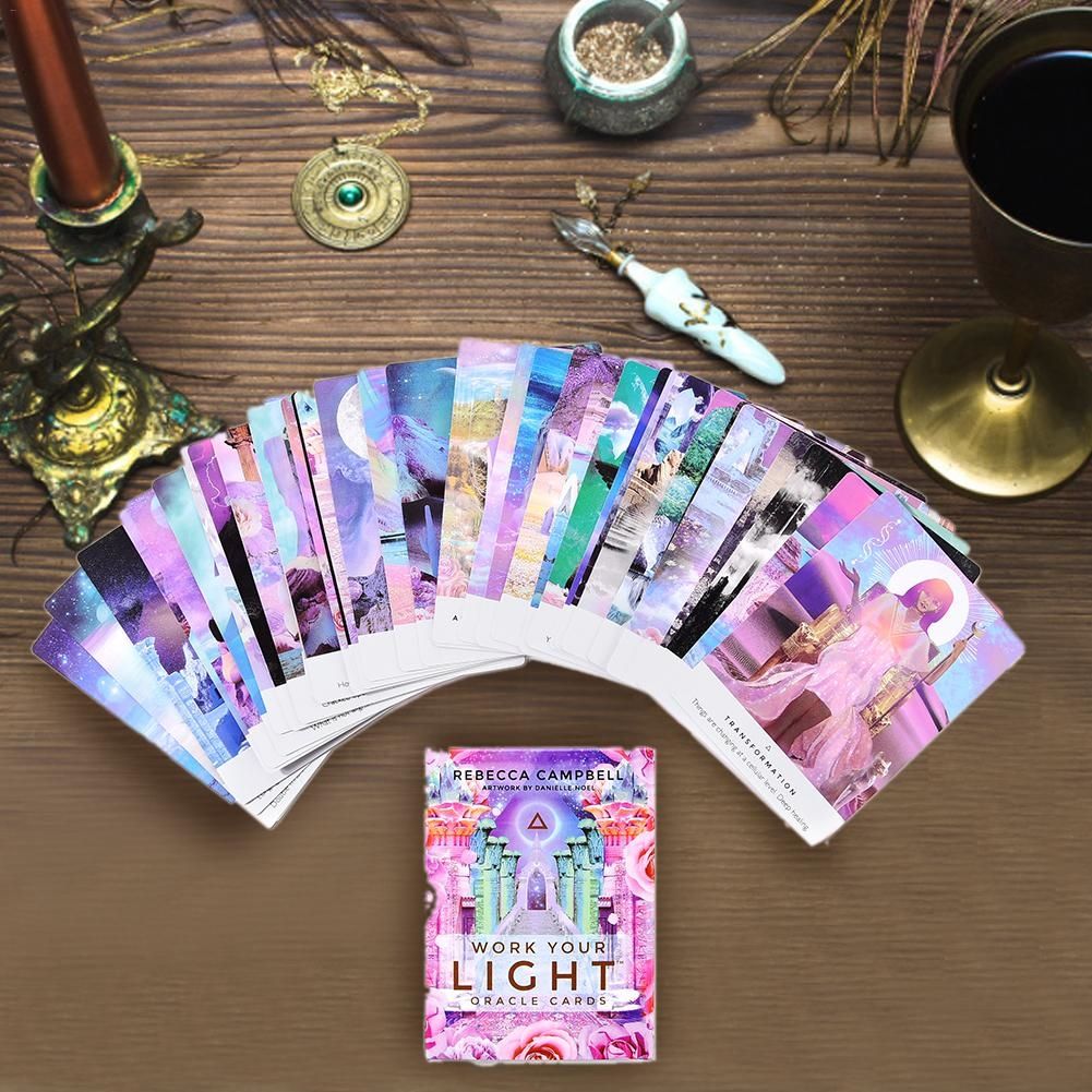 Work Your Light Oracle Cards GUOHAPPY Su Trabajar Oracle Light Tarjetas una Cubierta 44-Card Y Gu/ía De Ingl/és