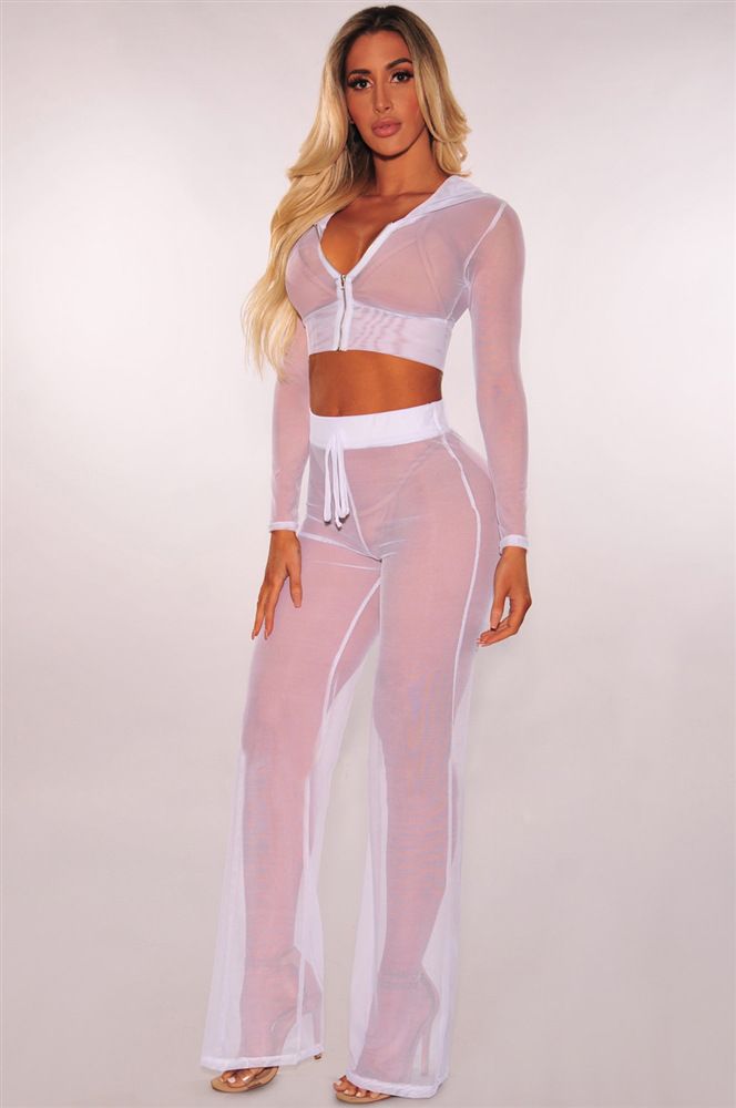 Hot Europe Fashion Womens Sexy Mesh 