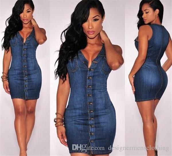 hot denim dresses