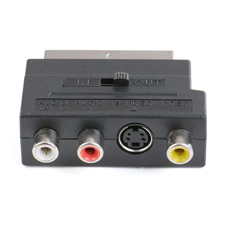 21P Pin SCART To RCA Color Line S Terminal Plug AV Audio/Video Scart