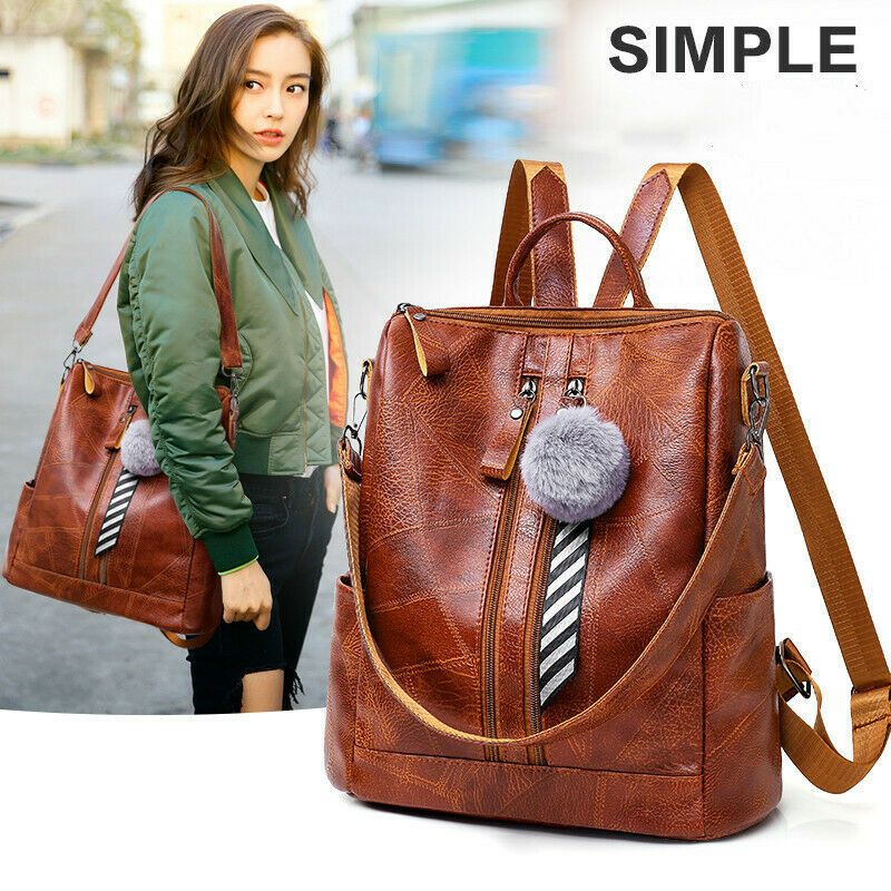 leather rucksack handbag