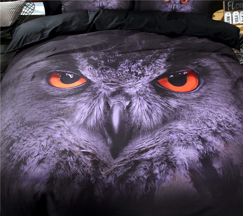 Novelista soltar finalizando Juego de cama con estampado de búhos Queen Size Night Hunter Funda de edredón 3D de Novelista soltar finalizando Juego de cama con estampado de búhos Queen Size Night Hunter Funda de edredón 3D de