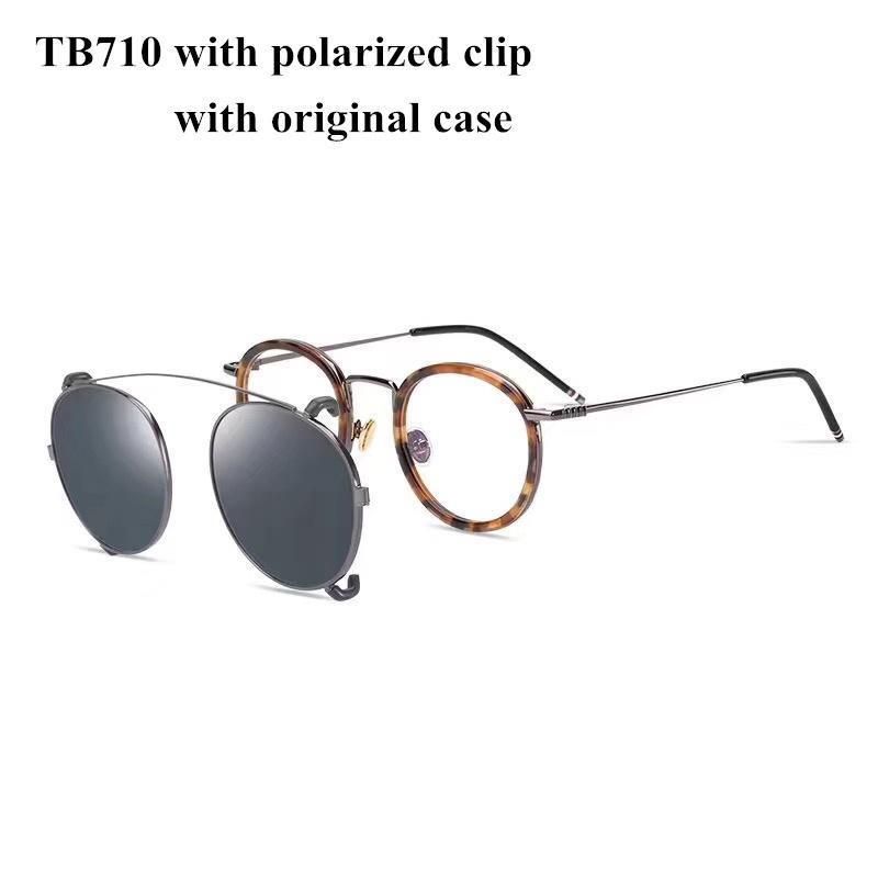 Acquistare Famous Brand Thom Browne TB710 Rotonda Struttura Di Vetro  Eyewear Optiacl Occhiali Cornice Uomini Donne Occhiali Da Vista Con La Clip  Di Occhiali Da Sole Polarizzati UV400 Economico | Consegna Veloce