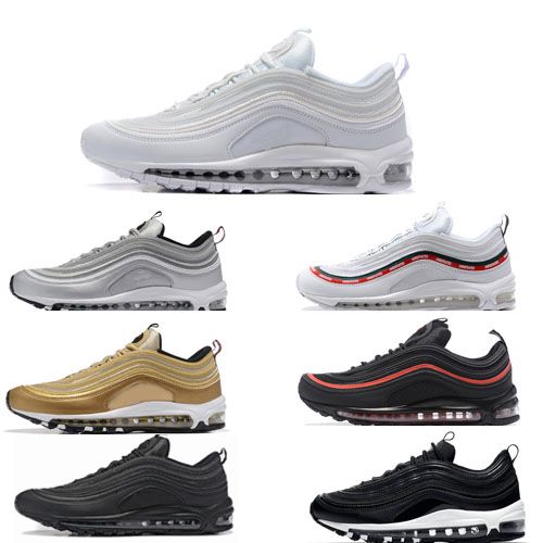 Air Max 97 Airmax 97 97 deporte de la nueva llegada Oro Plata Deportes