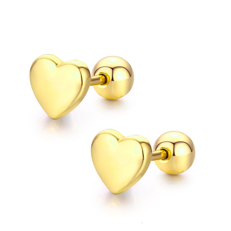 Pendientes Corazón Mini Lindo Melocotón Tornillo De Vuelta Para Mujeres Niños Bebés De Oro Rosa De Color Joyería Pendientes Aros De 21,09 € | DHgate